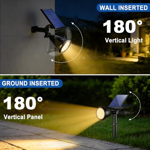 Solar Lights Outdoor Waterproof Flag Spotlights 2 Pack (2 Count)