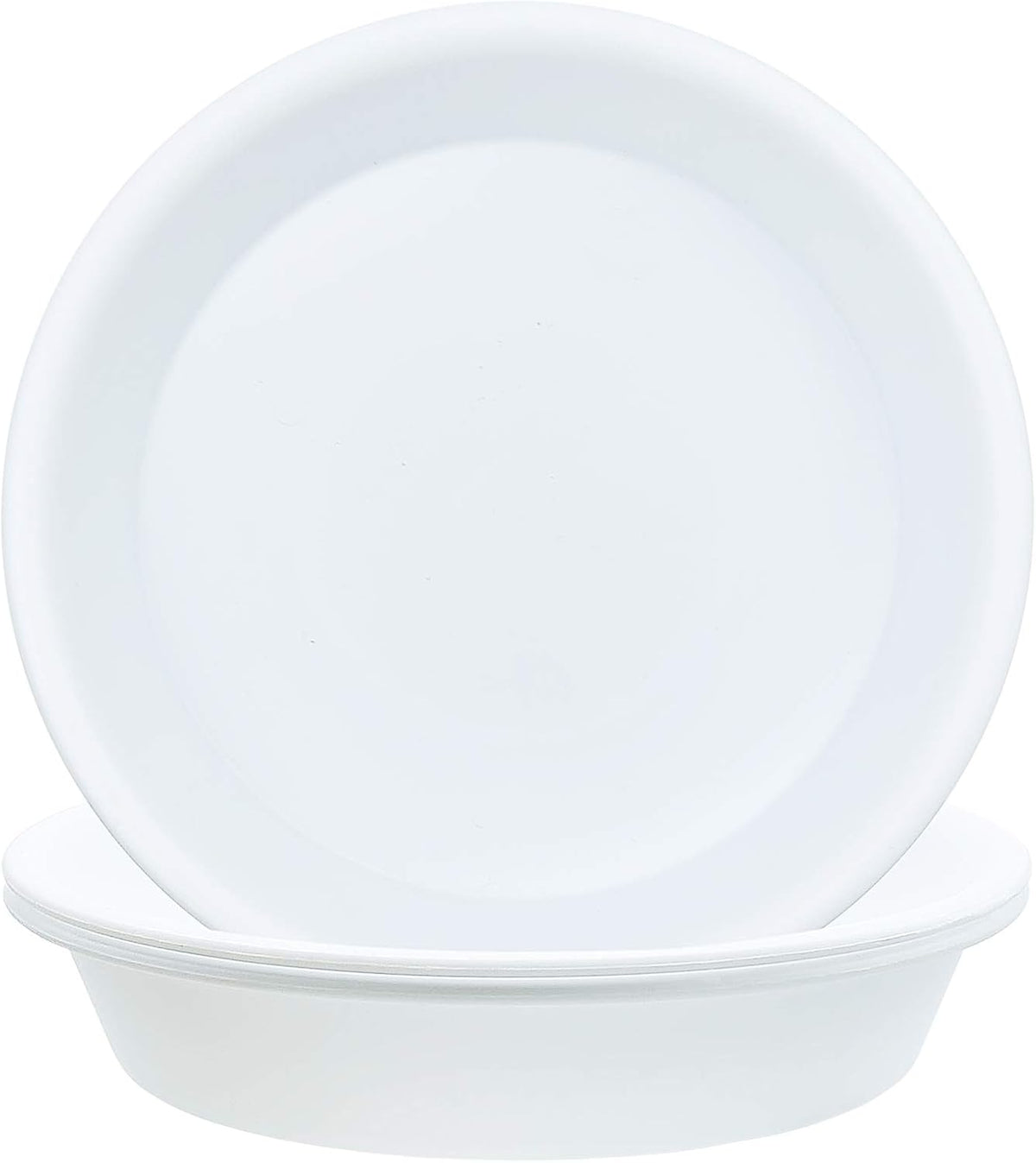 3 Pack Plant Saucer Heavy Duty Sturdy Drip Trays for Indoor and Outdoor (14 Inch, White)