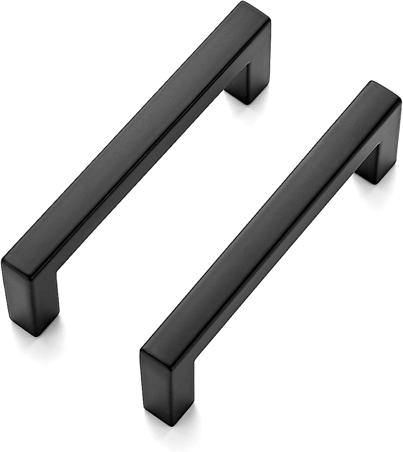 Ravinte 3 Pack Solid 3 Inch Center to Center Slim Square Bar Drawer Handles - Kitchen Cabinet Hardware in Matte Black - Drawer Pulls and Cabinet Handles