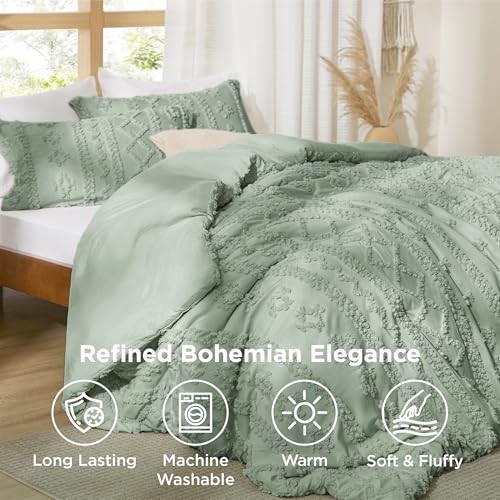 Tufted Boho Comforter Set King Size
