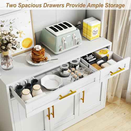 71" Metal Large Pantry Storage Cabinet with Adjustable Shelves
