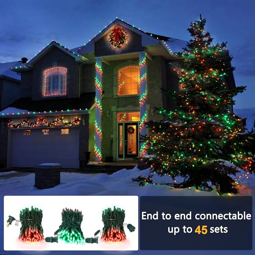 5MM Wide Angle Christmas Lights Red & Green
