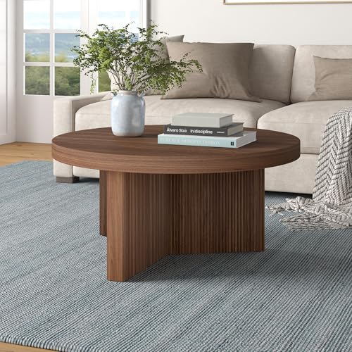 32" Scandinavian Fluted Coffee Table