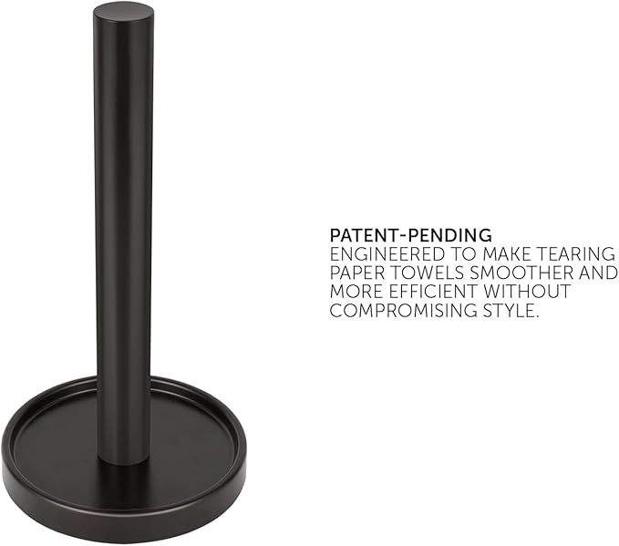 Ivilon Paper Towel Roll Stand - Steady and Easy Tear - Fits All Paper Towel Rolls - Oil Rubbed Bronze