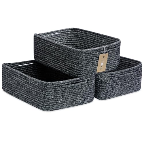 Large Shallow Organizing Baskets 15x11x5.1 Inches (3 Count)