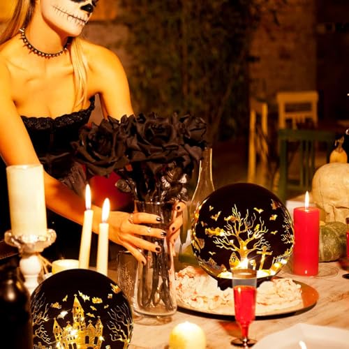 Halloween Decorations Rotating Lamp with Timer Halloween Figurine Light