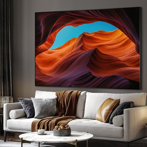 60"x72" Extra Large Framed Wall Art Antelope Canyon Rock Formation with Vibrant Colors for Home Living Room Bedroom Decor
