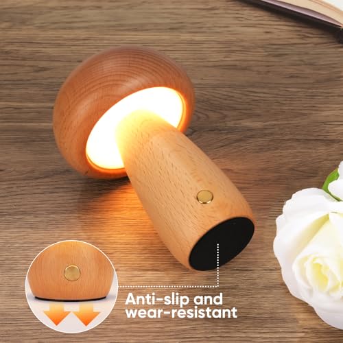 2 Pack Wooden Mushroom Lamp (2 Count)
