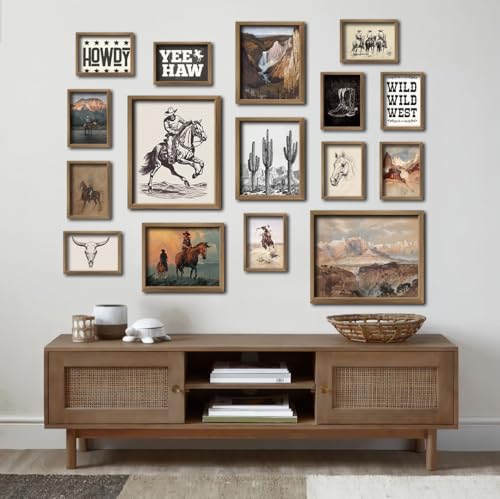 16 PCS Western Wall Art Decor (16 Count)