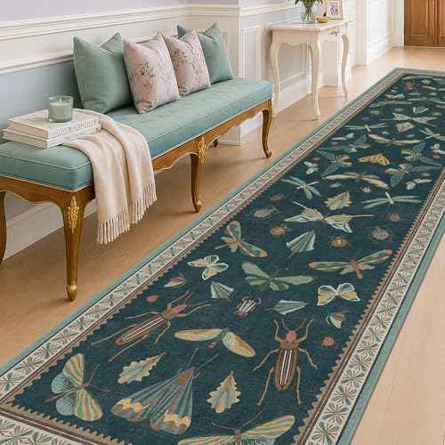 Vintage Green Runner Rug for Hallway 3x12 (36 Sq Ft)