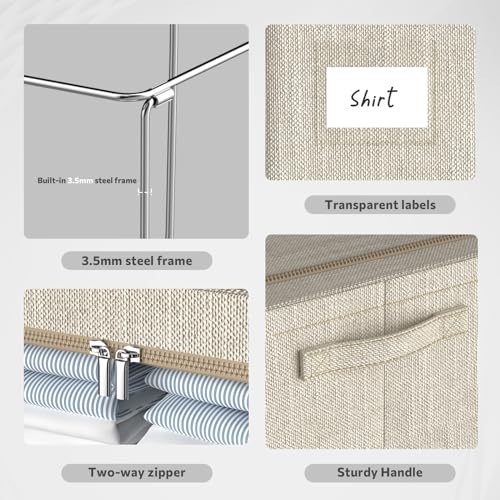 Clothes Storage Bins Box (2 Count)