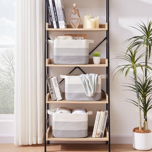 30L Storage Basket Large Blanket Basket Living Room Gray 3