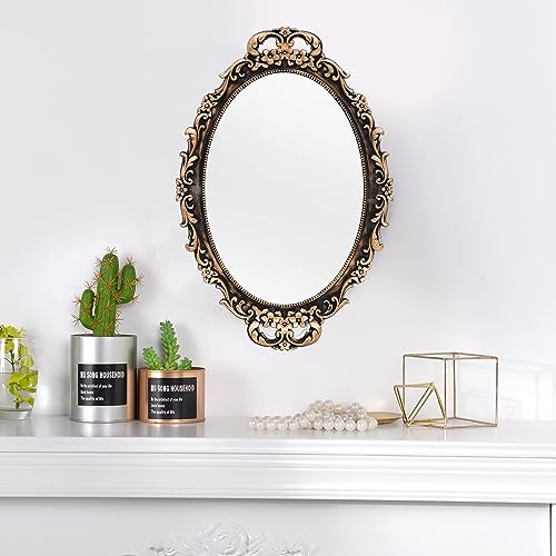 Vintage Decorative Gold Framed Mirror (2 Count)