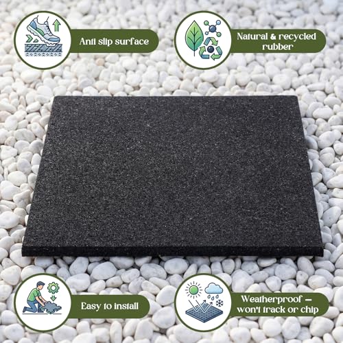 8 Pcs Rubber Stepping Stones Outdoor 12 x 12 Inch (8 Count)