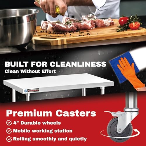 30x18 NSF Stainless Steel Cart Work Table