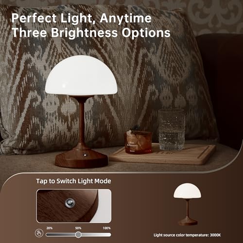 Mushroom Lamp Cordless Lamp Table Lamp