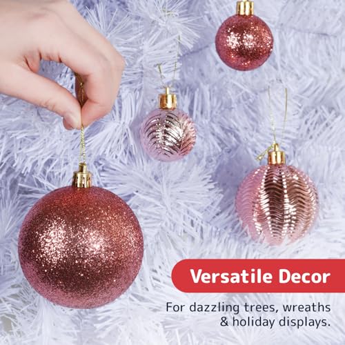 36 Pieces Champagne Christmas Ornaments Set