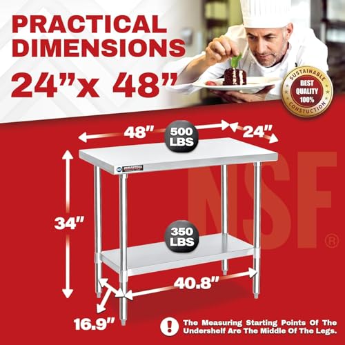24x48 Stainless Steel Work Table