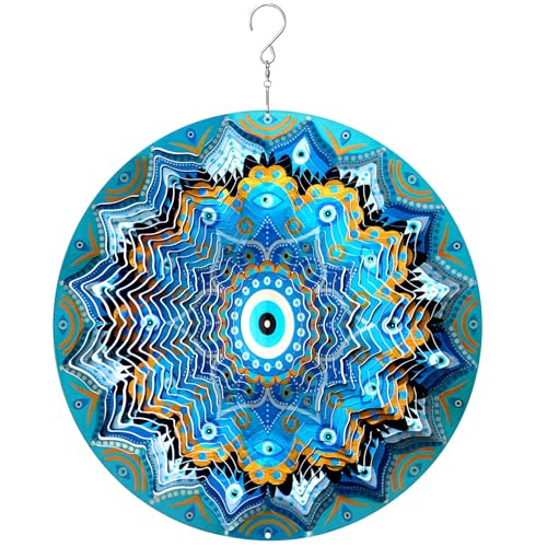 Wind Spinners Outdoor Mandala Peacock Evil Eye‌