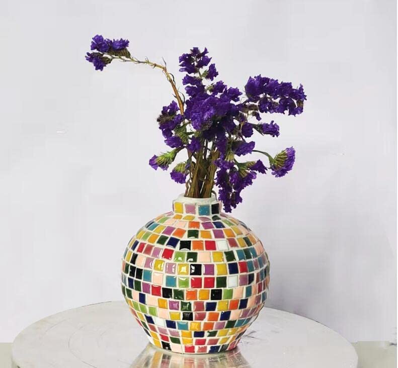 500g 1.1lb Random Color Irregular Ceramics Mosaic Tiles (16 Ounce)