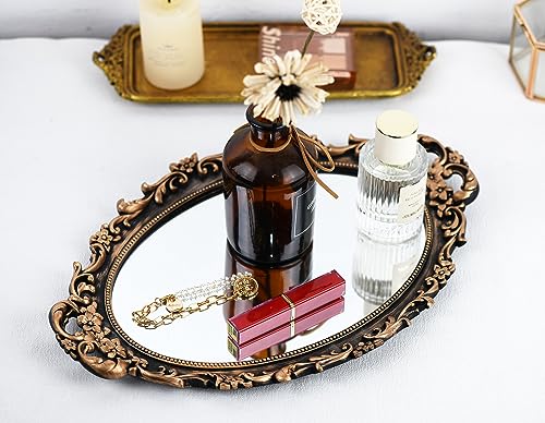 Vintage Decorative Gold Framed Mirror (2 Count)