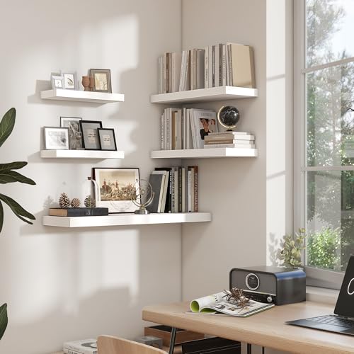 Floating Shelves 35.7" W x 10.3" D White Set of 1