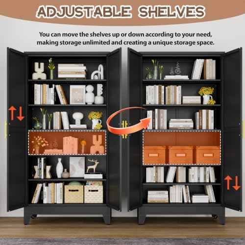 78.7" Tall Metal Pantry Cabinet