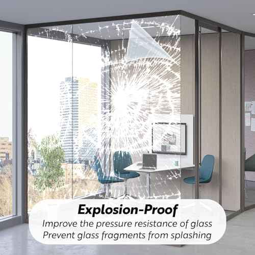 Security Safety Shatterproof Window Film 4 Mil Clear 17.4x78.7in