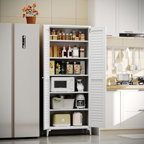 Metal Kitchen Pantry Cabinet with 2 Doors