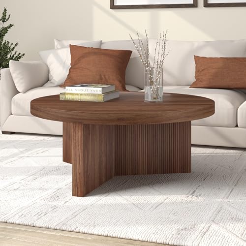 36" Scandinavian Fluted Coffee Table
