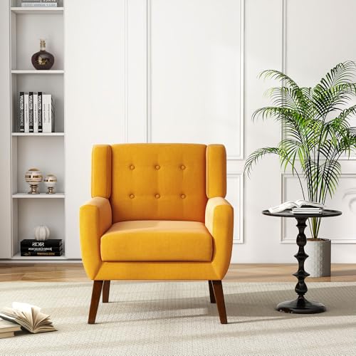 Accent Chair Modern Upholstered Armchair in Fabric for Living Room (2 Count)