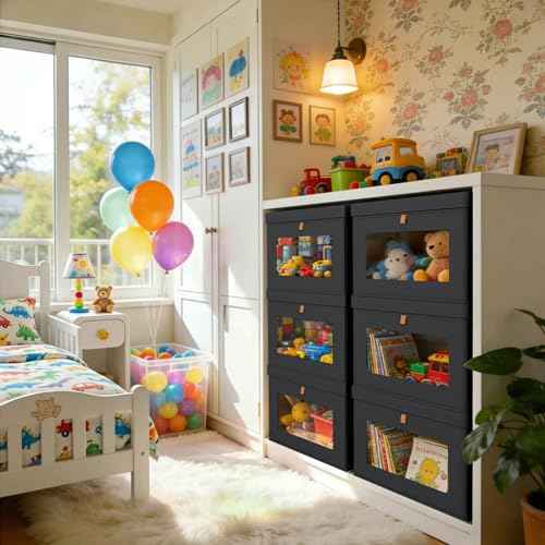 Storage Bins with Lids (6 Count)