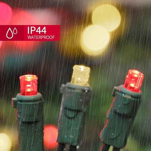 Red Warm Valentine's String Lights Indoor Outdoor Waterproof (100 Count)