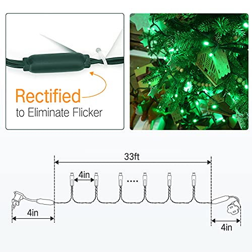 5MM Wide Angle Christmas String Lights Green