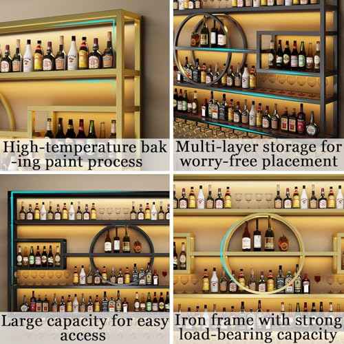 63in Large Wall Mounted Wine Rack