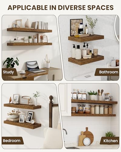 30" Floating Shelves for Wall (2 Count)