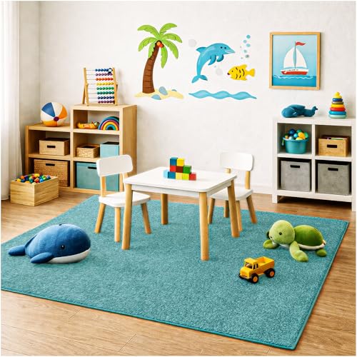 Soft & Colorful 3' Round Kids Classroom Area Rug (3 Sq Ft)