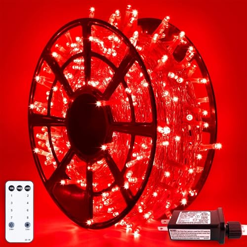 163 FT 500 LED Red Halloween String Lights Indoor Outdoor (163 Foot)