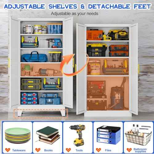 75.2" Tall Metal Storage Cabinet
