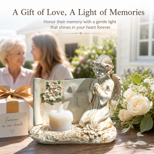 Solar Angel Statue Lights for Cemetery & Garden Memorial with LED Lights Gift for Loss of Loved