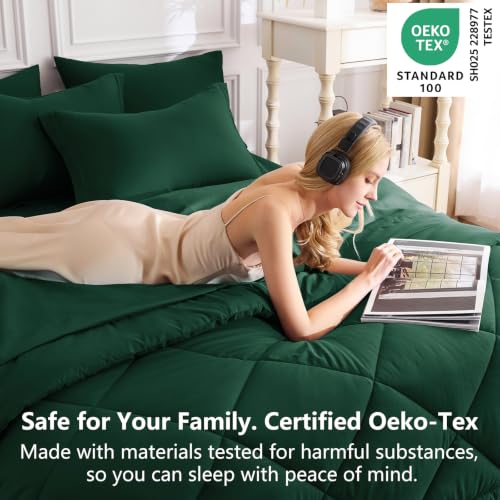 King Size Comforter Set Emerald Green