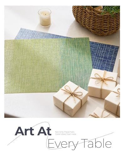 Gradient Blue Woven Placemats Set of 24 (24 Count)