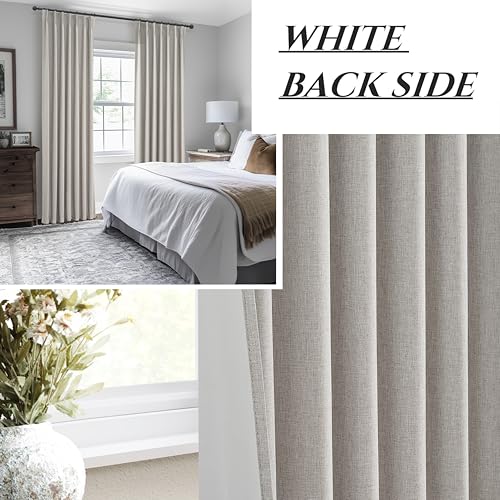 Natural Melange Black Out 54 Inches Long Boho Small Curtains 2 Panels Set (2 Count)