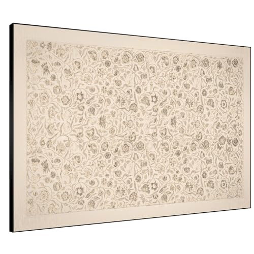 60"x72" Extra Large Framed Wall Art Vintage Botanical Sketch with Detailed Floral Pattern