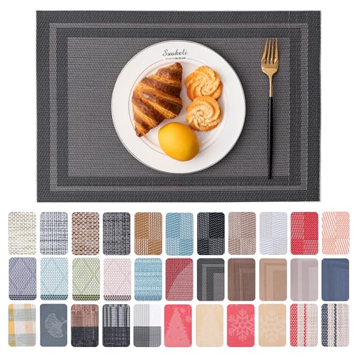 Placemats Set of 6 Washable Indoor (6 Count)