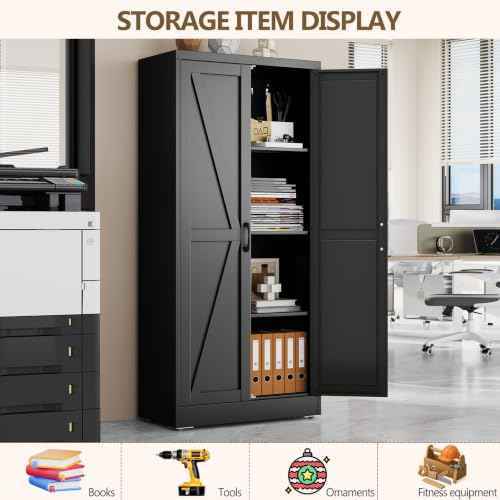 Black Metal Storage Cabinet