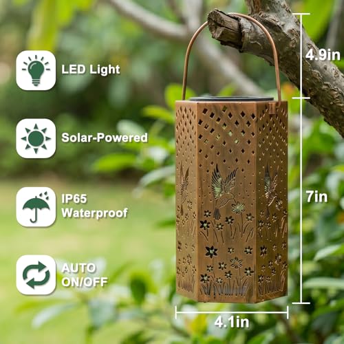 Hummingbird Solar Lantern Gifts for Women Mom Grandma