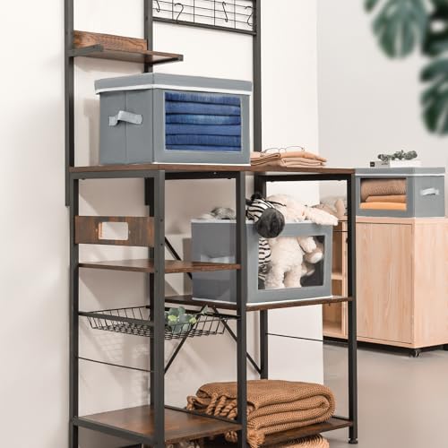 Stackable Storage Bins with Lids (5 Count)