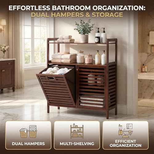 Tilt Out Laundry Hamper with shelves