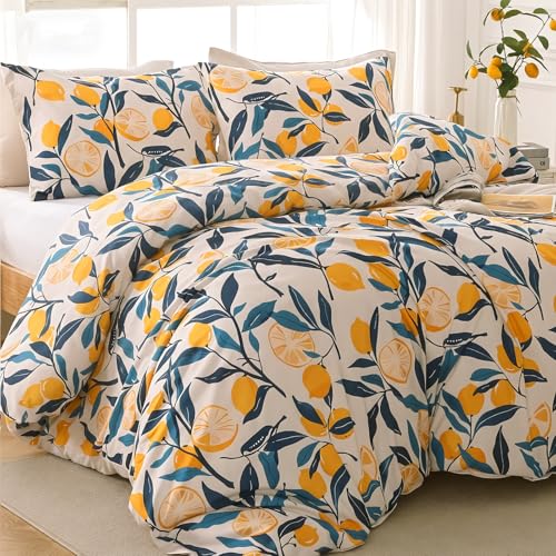 Lemon Blossom Bed in a Bag King 7 Pieces
